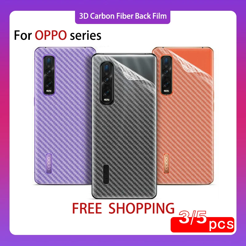 

3/5PCS 3D Carbon Fiber Back film For OPPO A8 A9 A11 A12E A31 A32 A52 A72 A92s A33 A53 A93 Rear Film For A11X A94 Soft Back Film