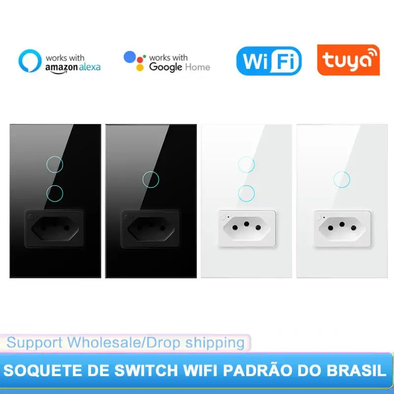 

Смарт-выключатель настенный стеклянный с поддержкой Wi-Fi и Alexa Google
