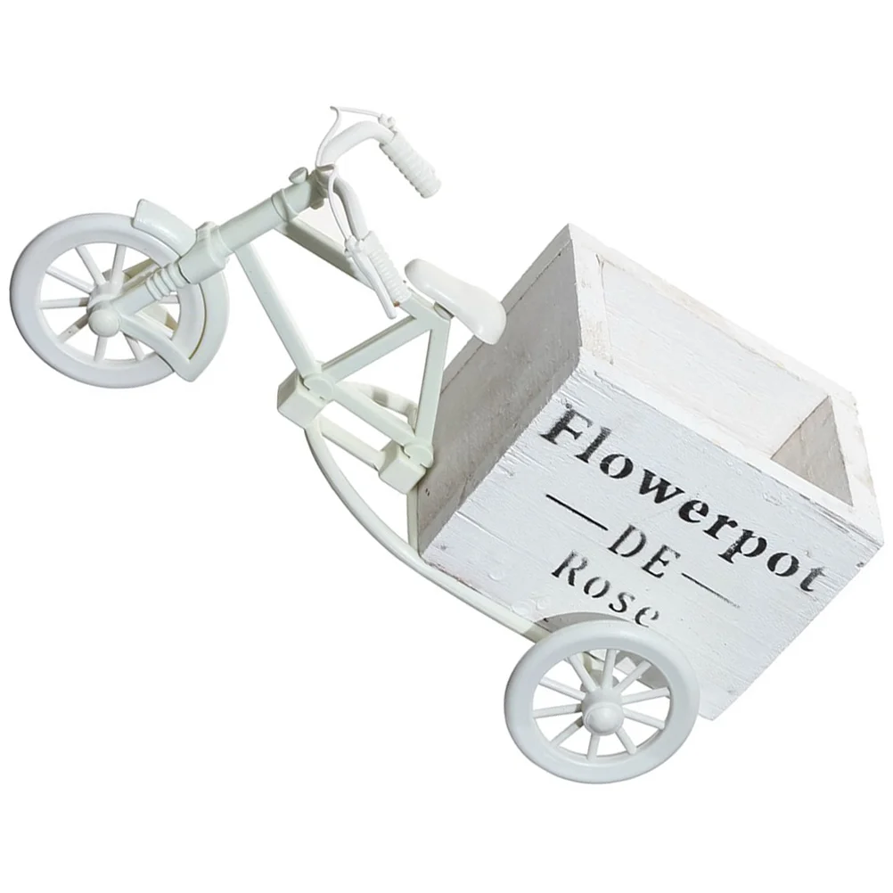 

Flower Planter Stand Pot Cartholder Wooden Displaybike Succulentrustic Vase Tricycle Box Bucket Rack Planters Bonsai Standing