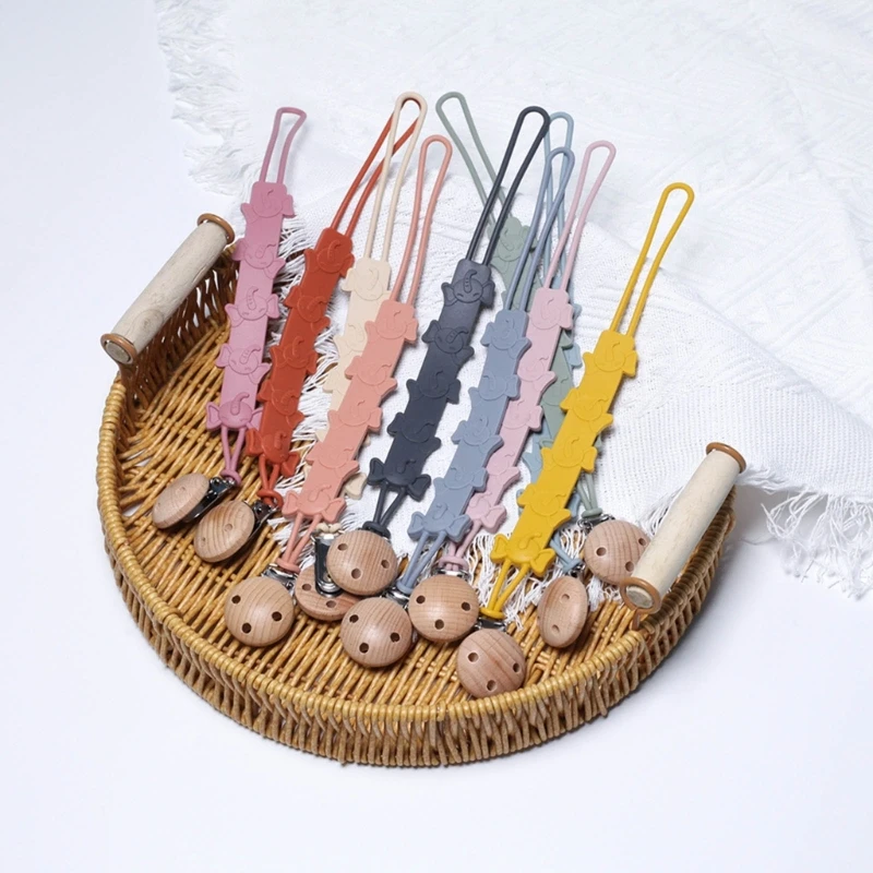 

Silicone Pacifier Clip Chain Anti-drop Baby Teething Toy Nipple Soother