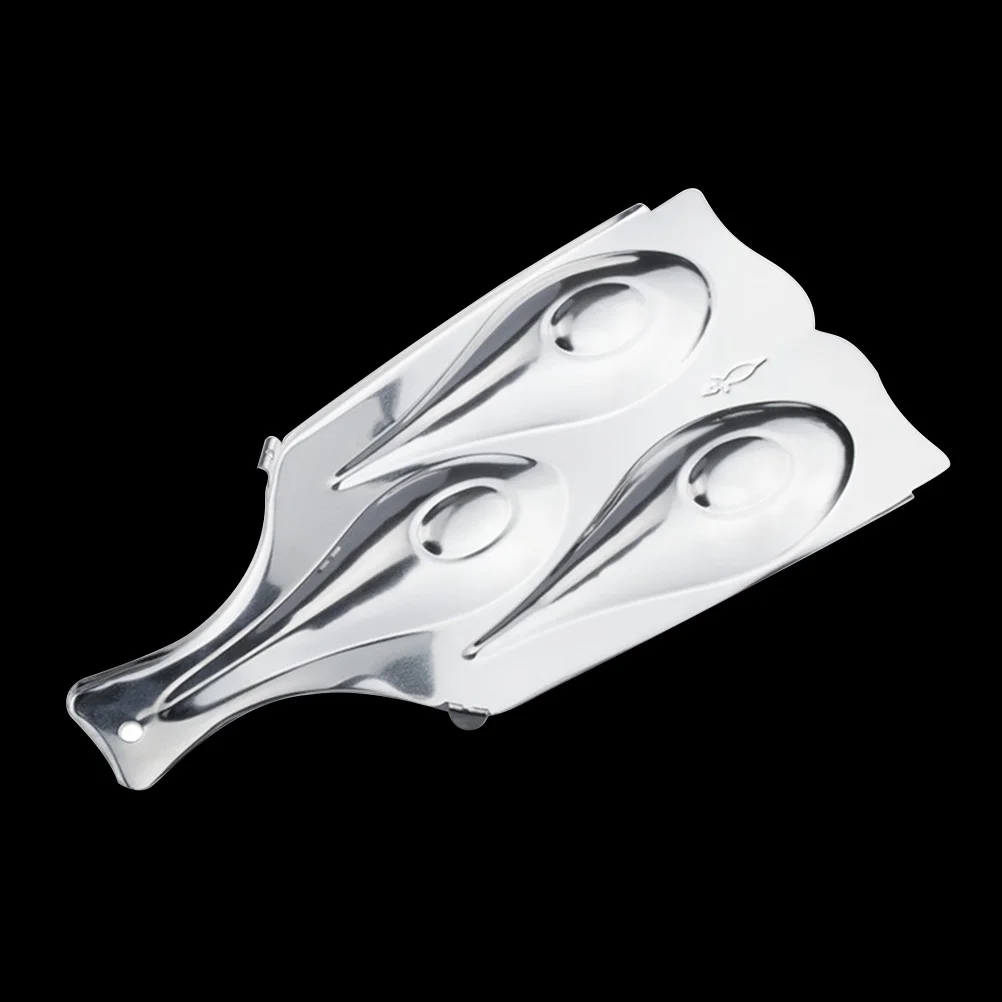 

3 Cavities Spoon Rest Stainless Steel Spoon Rest Triple Spoon Holder Kitchen Utensil Rest