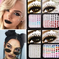 3d sexy crystal eyes glittering face body diy diamond party jewelry makeup tools eye makeup accessories disposable sticker