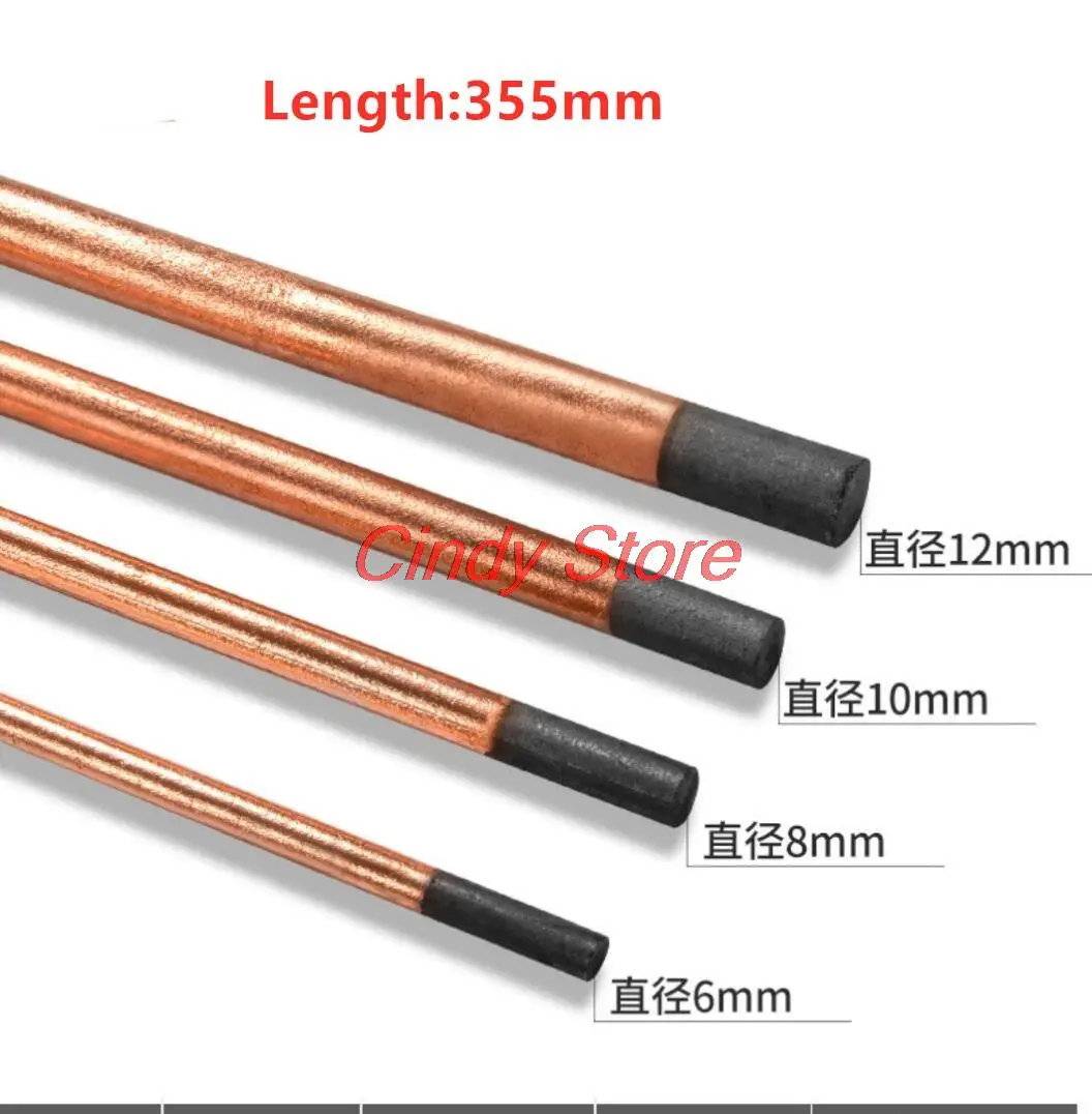 

5Pcs Air Carbon Arc Gouging Rods Copper Round Graphite Electrode Rod For DC Gas Gouging Gun Electrode Carbon Rod 4-10mm