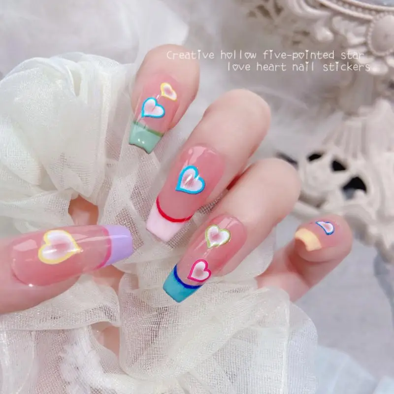 упаковка 12 цветов лазерные красочные пятиконечные звезды дизайн резиновые 3D