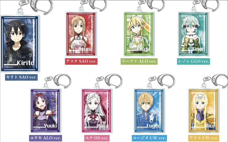 

Аниме меч искусство онлайн Kirigaya Kazuto Yuuki Asuna Yui акриловый брелок Подвеска искусственная игрушка косплей рождественский подарок