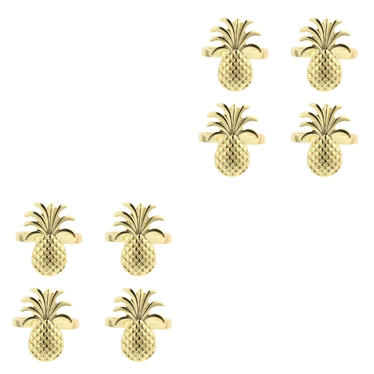 

Napkin Rings Pineapple Holders Hawaii Wedding Thanksgiving Hawaiian Decor Table Gold Ring Holiday Party Beach Serviette Summer