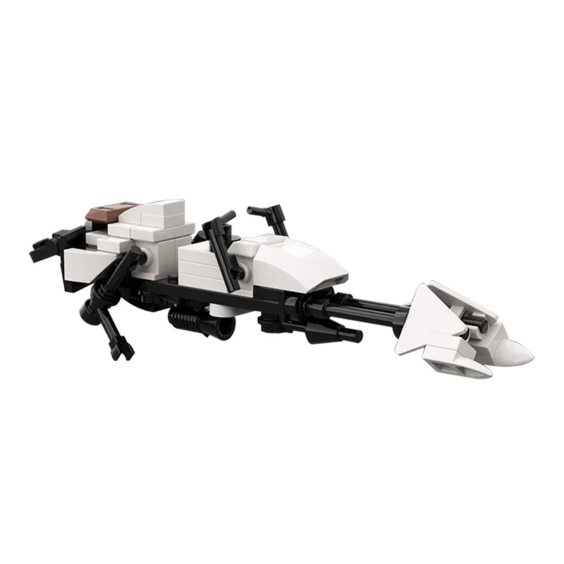 MOC City Speeder Bike White Bricks Building Blocks DIY Model Assembly Construction Educational Toys For Girls Kids Gift 564PCS