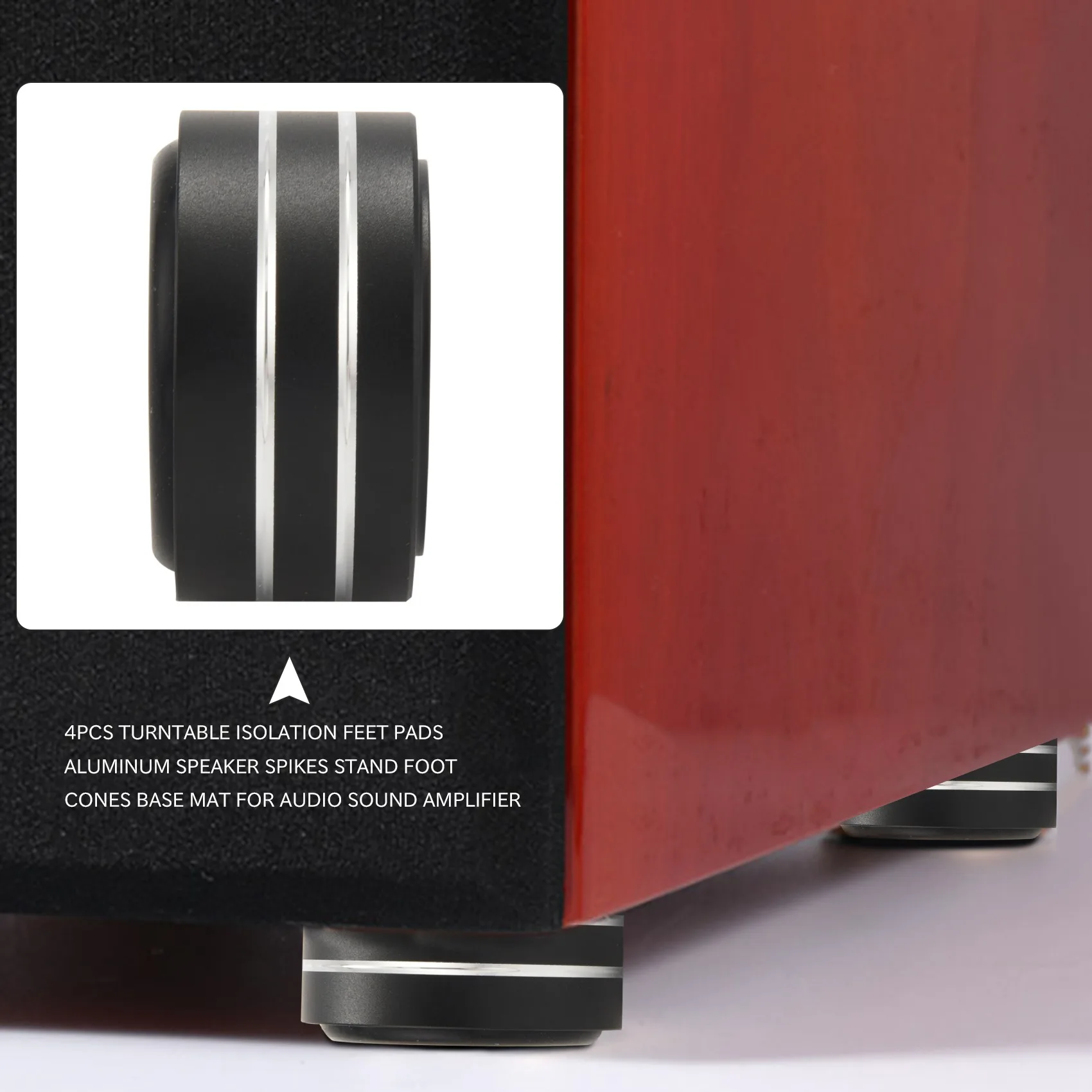 4 шт. 40 х2 0 мм алюминиевый HiFi усилитель динамик изоляционная подставка