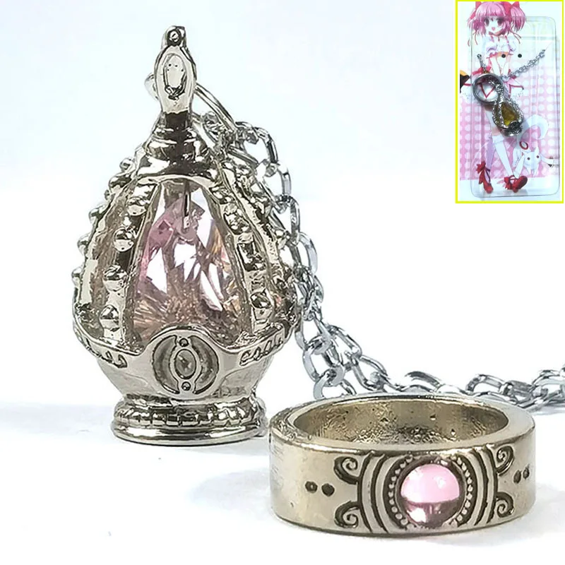 Фото Косплей-костюмы аниме Puella Magi Madoka Magica Soul с драгоценным камнем ожерелье с подвеской кольцо костюм унисекс ожерелья аксессуары реквизит ювели... №5