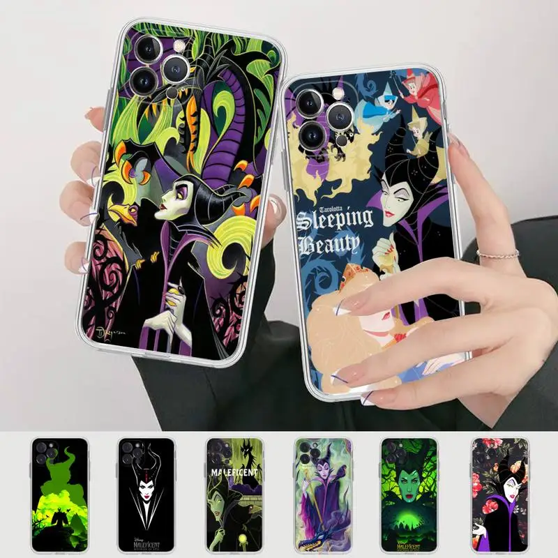 

Disney Maleficent Witch Phone Case For iPhone 14 11 12 13 Mini Pro XS Max Cover 6 7 8 Plus X XR SE 2020 Funda Shell