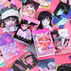 Наклейки в стиле ретро с изображением японской Девушки, канцелярские принадлежности с аниме, для самостоятельной сборки телефонов, коллаж для девочек, декоративные блокноты, 50 листов