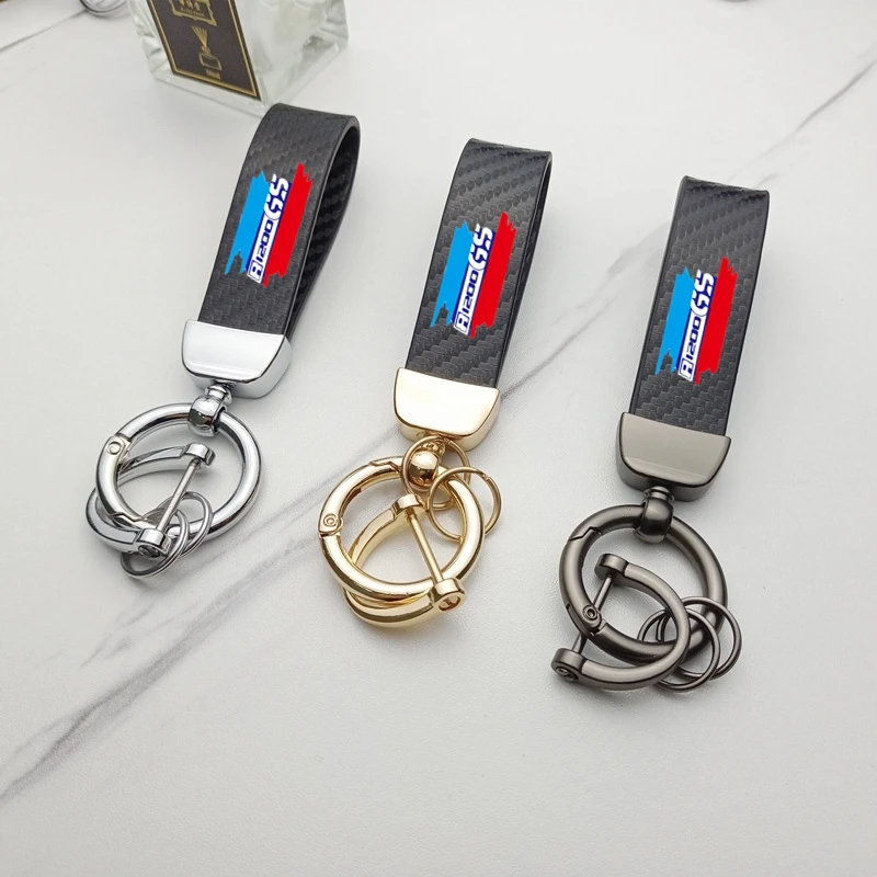 

Carbon Fiber Keychain Car Logo Key Ring Car Styling For BMW A1200 A1250 GS Car Accessory