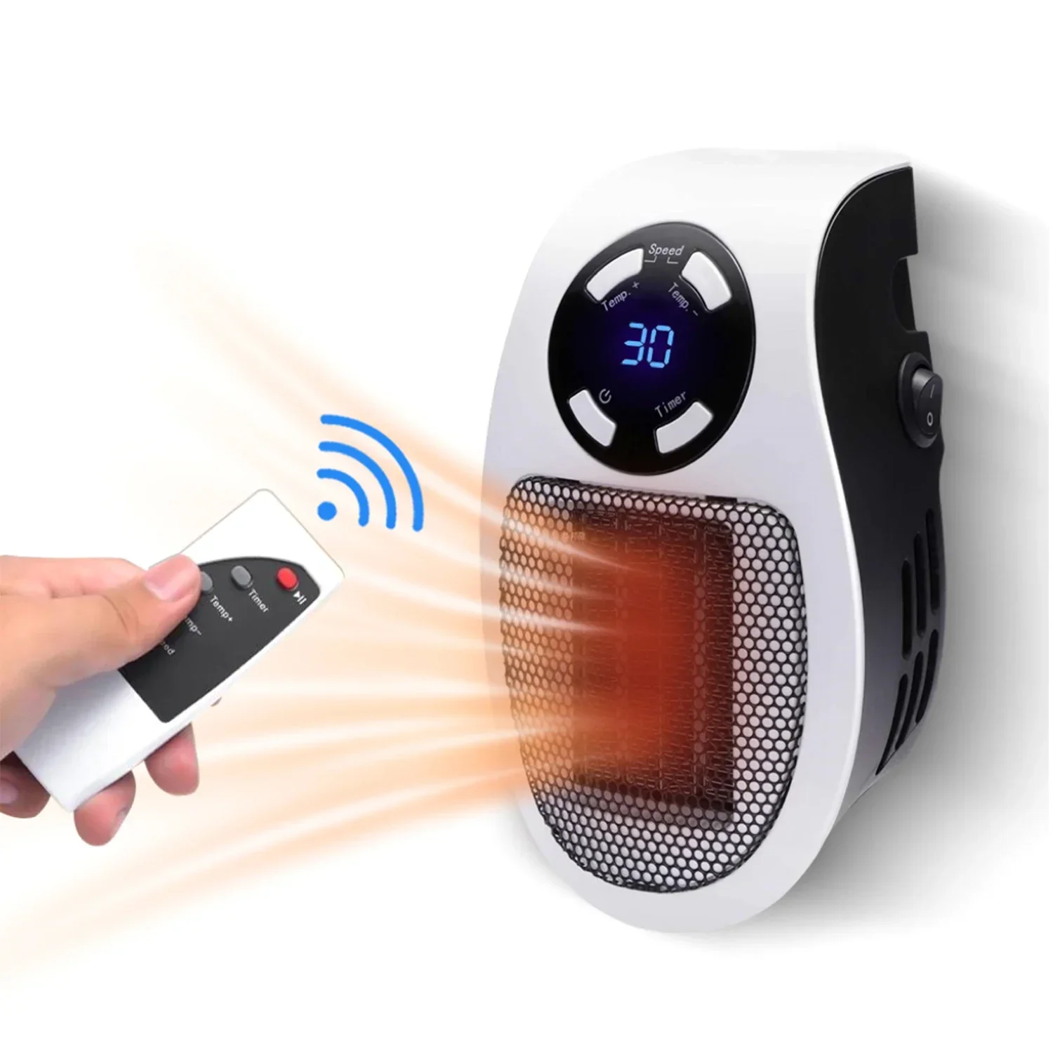 

Новый портативный Электрический обогреватель, домашний подключаемый комнатный обогреватель с дистанционным управлением, настольный, офисный Настенный мини-радиатор, обогревающий вентилятор