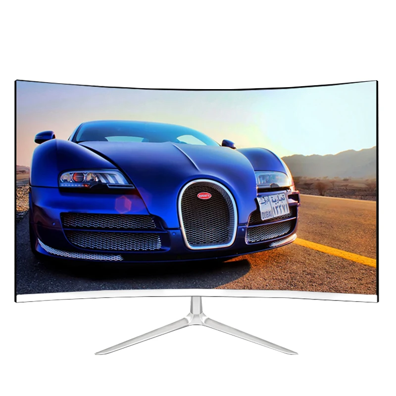 Изогнутый игровой монитор IPS диагональю 24 дюйма HD для настольного компьютера