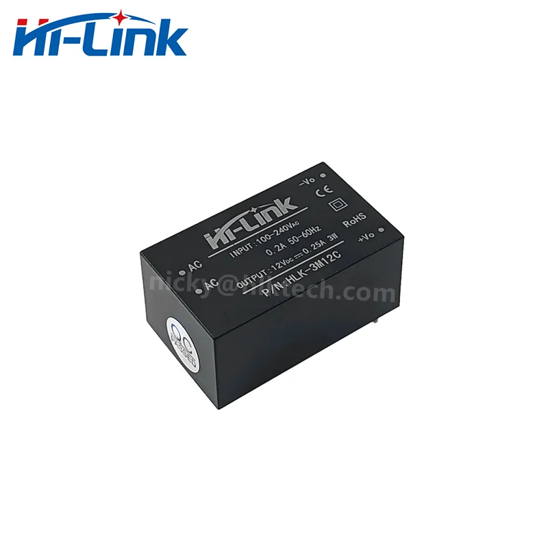 Фото Новый модуль импульсного источника питания Hi-Link ACDC HLK-3M12C с изолированным преобразователем EMC, 220В/110В в 12В 250мА №2