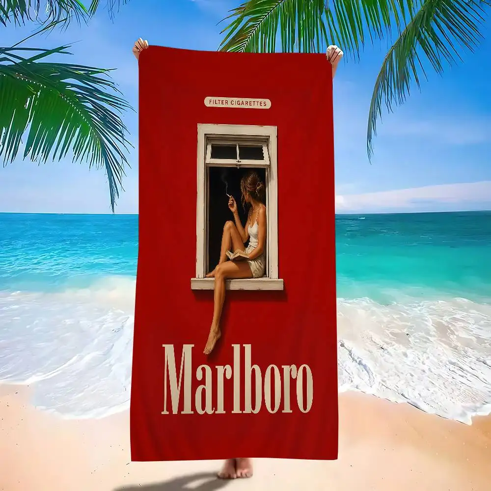 Пляжное полотенце-плед из микрофибры Retro M-MarlboroS-S: быстросохнущее, с принтом, супервпитывающее, увеличенного размера (art.: 3920db20d686f) - 3920db20d686f