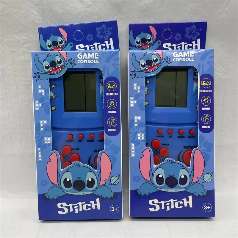 Портативная игровая консоль Disney Stitch головоломка-тетрис детские игрушки