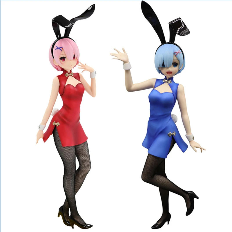 Фигурка аниме Furyu Rem Ram Bunny Re: Life A Different World From Zero Cheongsam фигурка фигурки игрушки |