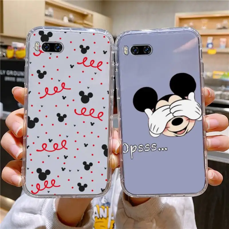 

Cute Cartoon Mickey Phone Case For Huawei Mate P10 P20 P30 P40 P50 Smart Z Honor 50 60 70 Pro Lite Transparent Case