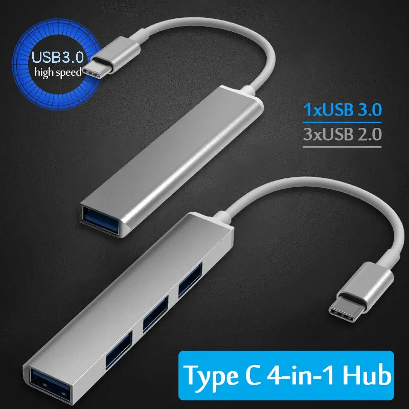 USB-концентратор док-станция 3 0 4 порта мультиразветвитель адаптер OTG Type C