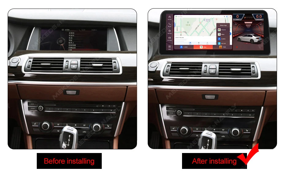 MEKEDE 12 3-дюймовый Android 13 Carplay Auto для BMW 5 серии GT F07 CIC NBT 2009-2016 Автомобильный FM-радио