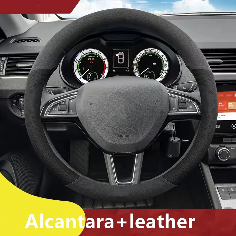 

Car Steering Wheel Covers For Skoda Karoq Kodiaq scout Yeti 2017 2018 Skoda Octavia 2015-2019 Fabia 2016-2019 Kodiaq 2016-2019