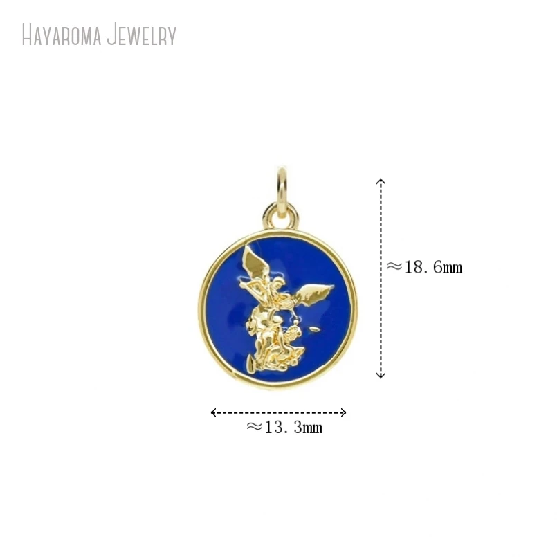 5 шт. металлическая эмаль медь круглая форма монеты круг архангел Святой Майкл