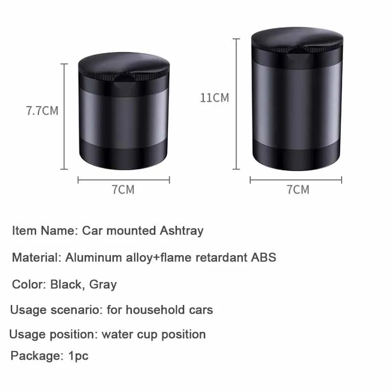 Автомобильная сигарета пепельница чашка с крышкой Женская портативная съемная
