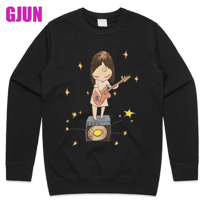 

Harajuku Casual Tops Women Hoodies Graphic Sweatshirt Yoshitomo Nara Guitar Pullovers Ulzzang Moletom Mujer Unisex 14 Colors