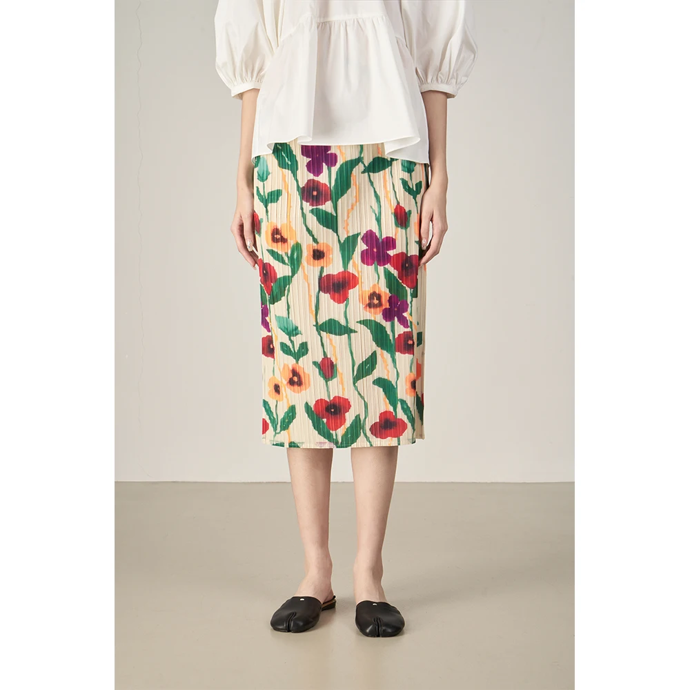 

Miyake Pleated Sweet Beach Plaid Skirt for Women's 2023 Summer New Active and Age Reducing Korean Half Length Skirt