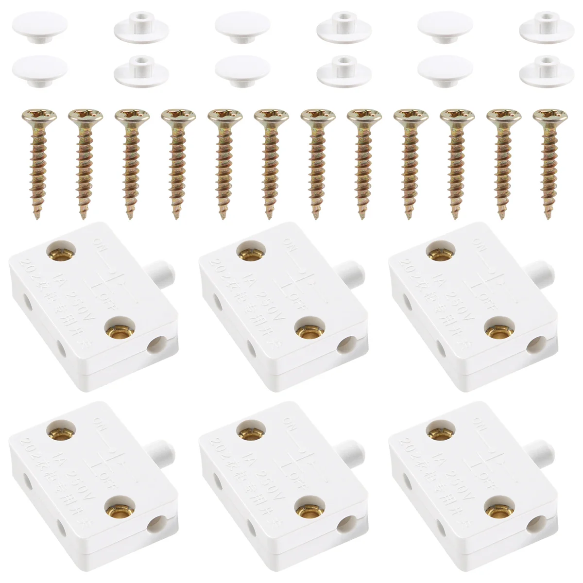 6 шт. дверной светодиодный выключатель для освещения шкафа нормально закрытый