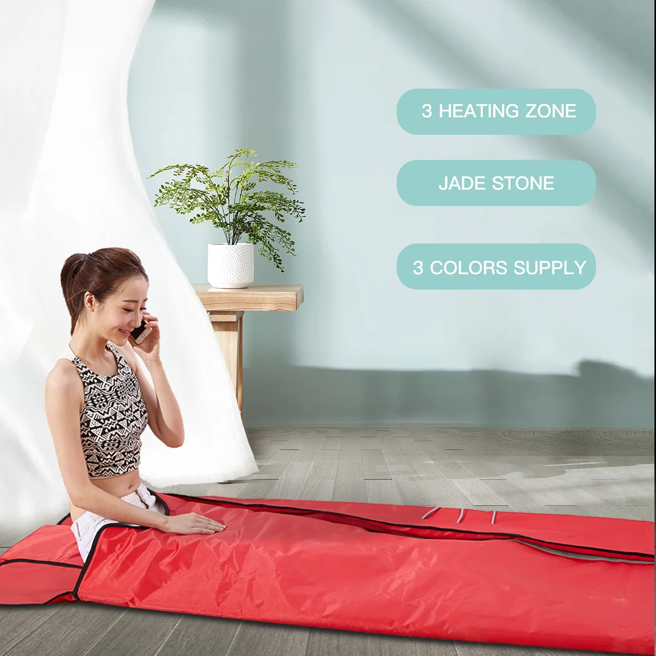 

Массажное электрическое тепловое одеяло для сауны с дальним инфракрасным излучением для снижения усталости