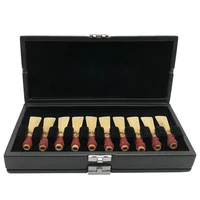 y1uc 20 oboe reeds holder strong protect against moisture black wooden 2 layers oboe reed box reed case protector case