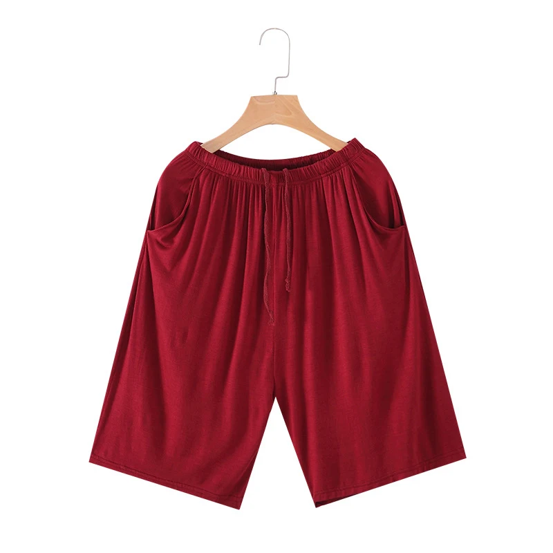 Plus Size 5XL 6XL Summer Men's Shorts Modal Leisure Sleepwear Pants Thin Elastic Loose Sleeping Shorts Mens Sleep Bottoms Pajama