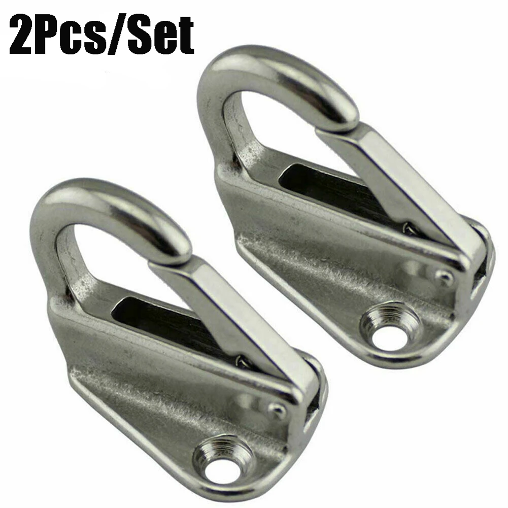 

2Pcs 316 Stainless Steel Spring Locked Fender Hooks Durable Anti-Corrosion Snap Fending Hook Marine Boat Trucks Trailers Marine