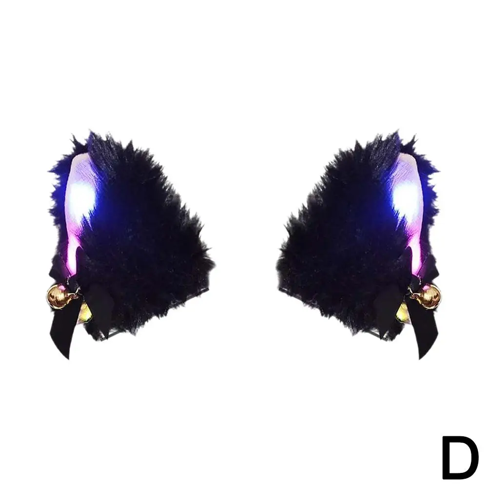 1 пара светодиодных бархатных кошачьих ушей мотоциклетный шлем украшенный котом