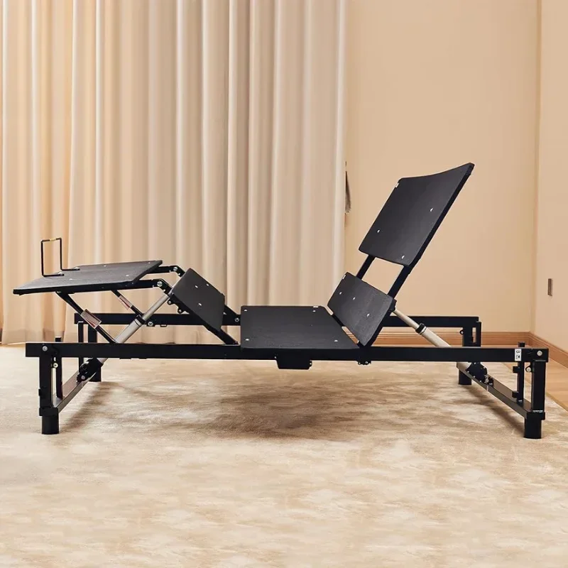 

Split King Size Adjustable Bed Base Frame for Stress Management with Massage Remote Control for Living Room Bedroom