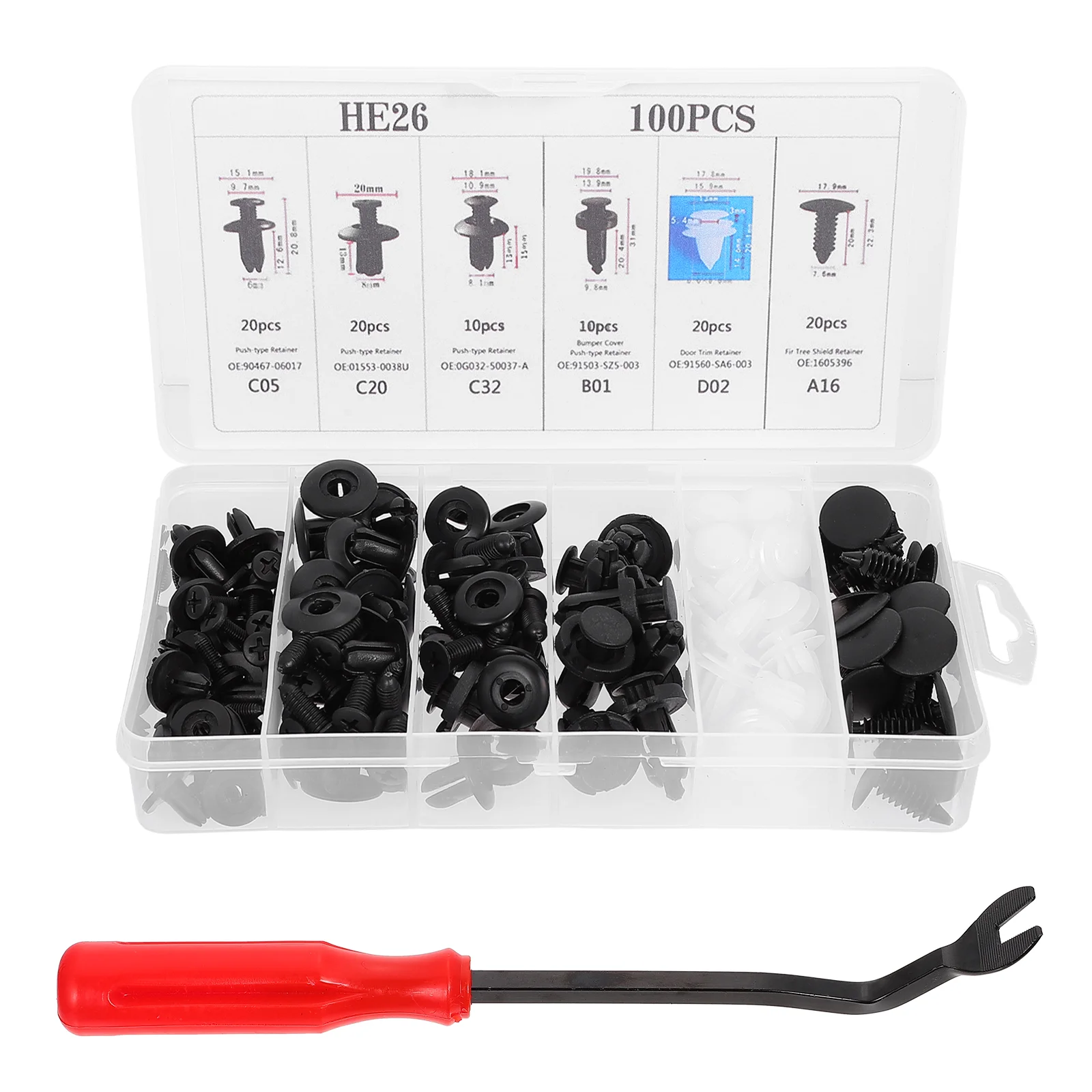 

Buckle Door Trim Car Supplies Boxed Rivet Clip Car Nylon Car Push Rivet Clip Vehicle Bumper Fasteners Push Fasteners Car