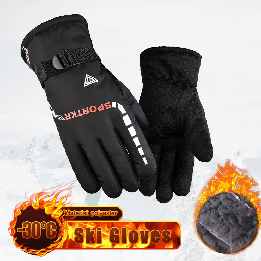 

Cycling Gloves Winter Warm Gloves Windproof Anti-Slip Thermal Men Women Hand Warmer for Riding Skiing Camping Outdoors