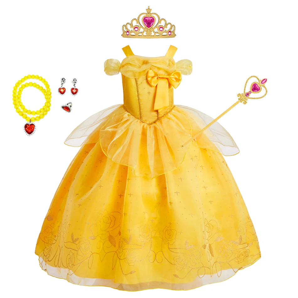 Детское платье принцессы для косплея одежда маленьких девочек роскошный