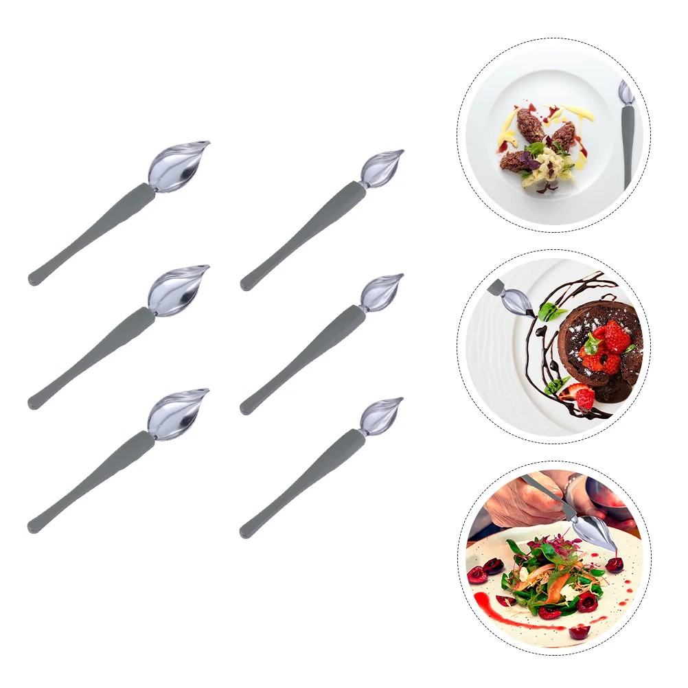 

Spoon Spoons Culinary Decorating Chocolate Drawing Precision Filter Stainless Steel Tool Chef Painting Sauce Saucier Drizzle Set