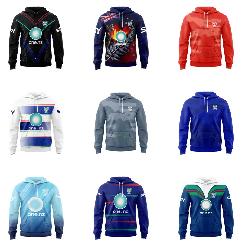 Джерси New Zealand Warriors 2024 новый стиль высококачественная толстовка с капюшоном для