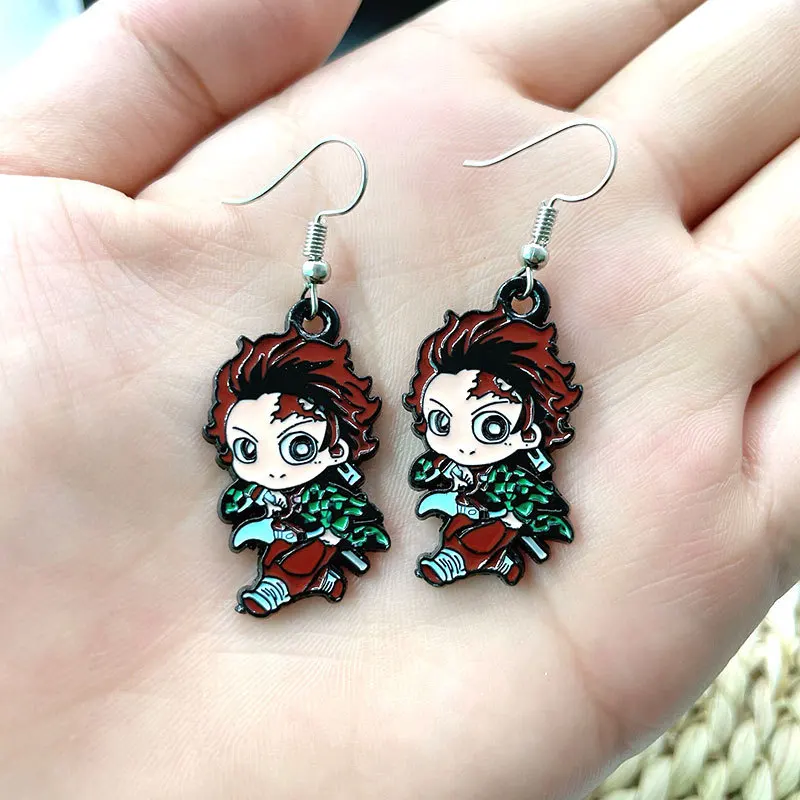 Серьги-подвески Kimetsu No Yaiba для девушек Висячие ювелирные изделия из акрила и