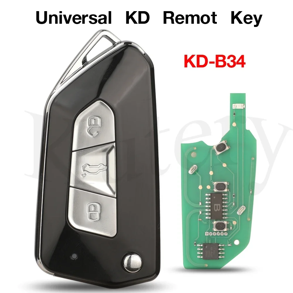 XRNKEY 3-кнопочный KEYDIY B34 KD автомобильный ключ с дистанционным управлением
