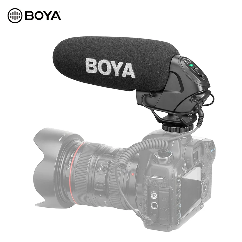 BOYA BY-BM3031 Микрофон-пушка 3 5 мм Накамерный микрофон для DSLR Видеокамера Аудиозаписи