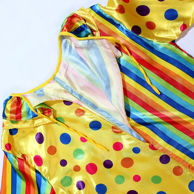 Забавный комбинезон циркового клоуна для взрослых костюм косплея