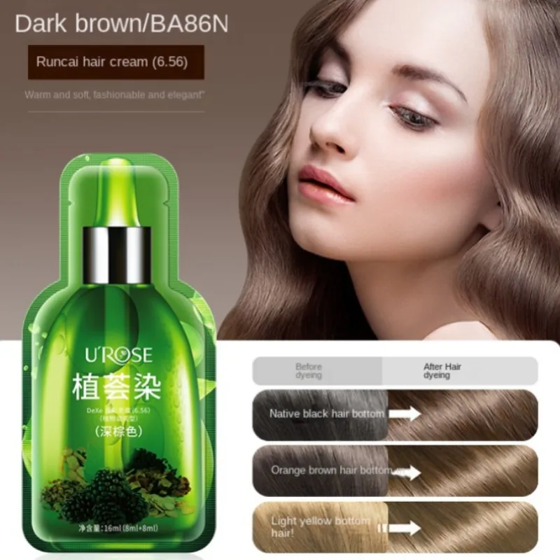 

Herbal Natural Plant Hair Dye Easy Color Does Not Hurt Hair Quick Hair Color Cream Black Cover White Hair Permanent Hair Dye