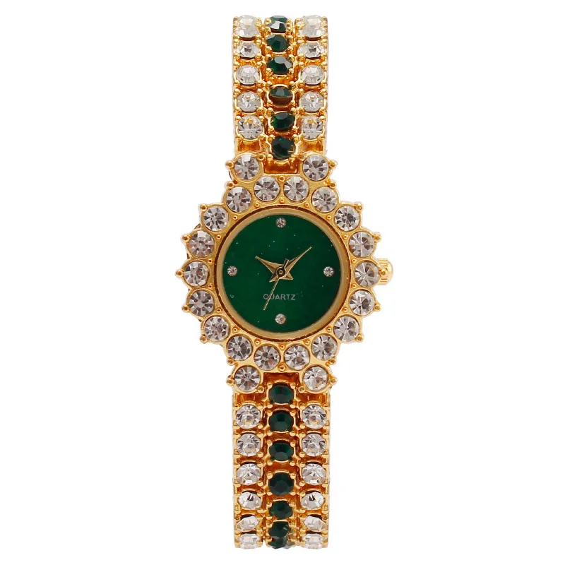 

Retro Round Quartz Rhinestone Dial Casual Wrist Watches Luxury Stainless Strap Fashionable Clock Waterproof Wristwatch for Women