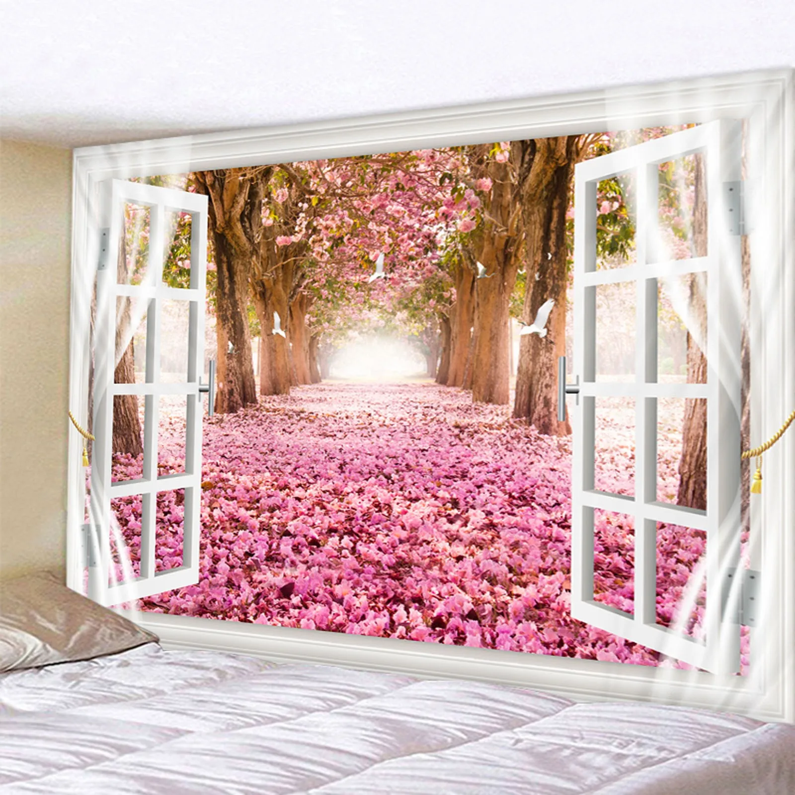 

Wall Hanging Cloth Table Cloth Bedspread Beach Towel Mat Blanket Table Forest Tapestry Tree of Life Tapestry Mini Wall Tapestry