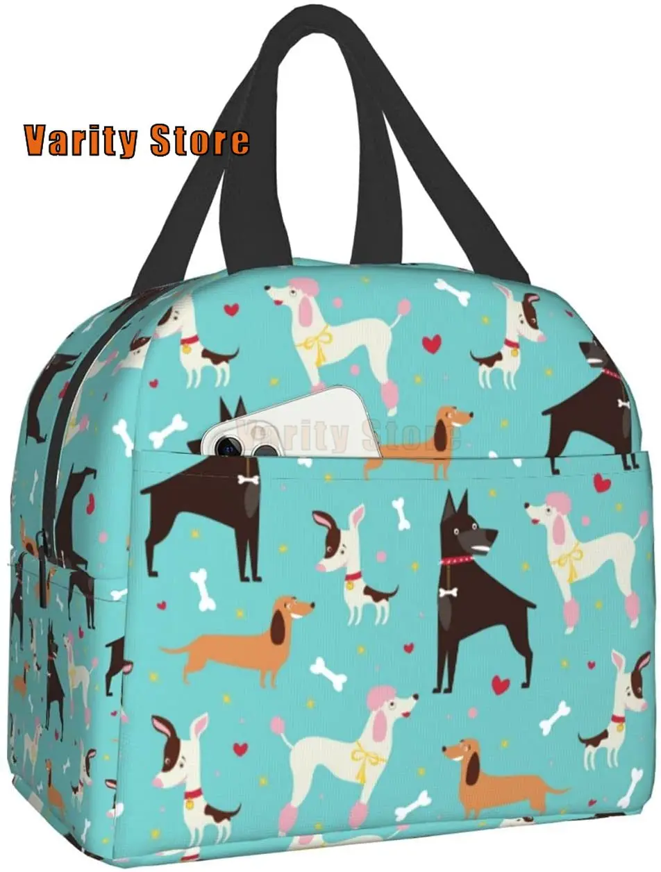 

Сумка для ланча для собак из ткани Оксфорд, водонепроницаемые термоконтейнеры для пищевых продуктов, изолированный Ланч-бокс, эстетическая...